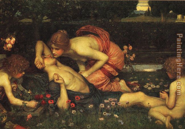 The Awakening of Adonis painting - John William Waterhouse The Awakening of Adonis art painting